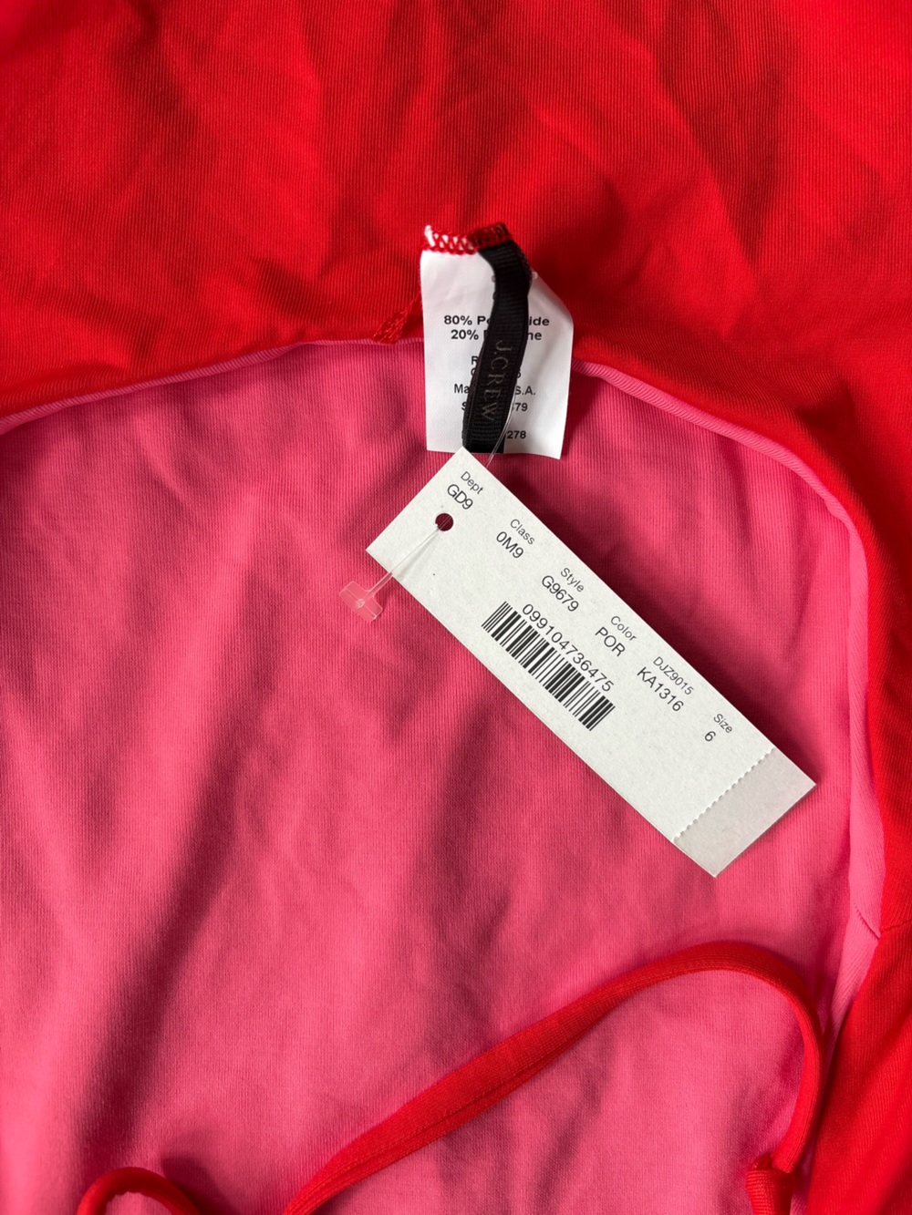 J. Crew Women’s Red Bathing Suit - Picture 6 of 7